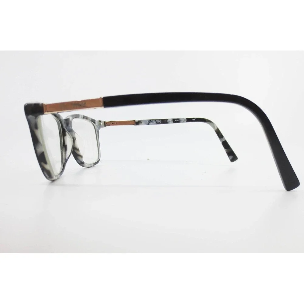 Flower by Drew Barrymore 6015 001 Black Grey Marble Eyeglasses Frames 53-18-140